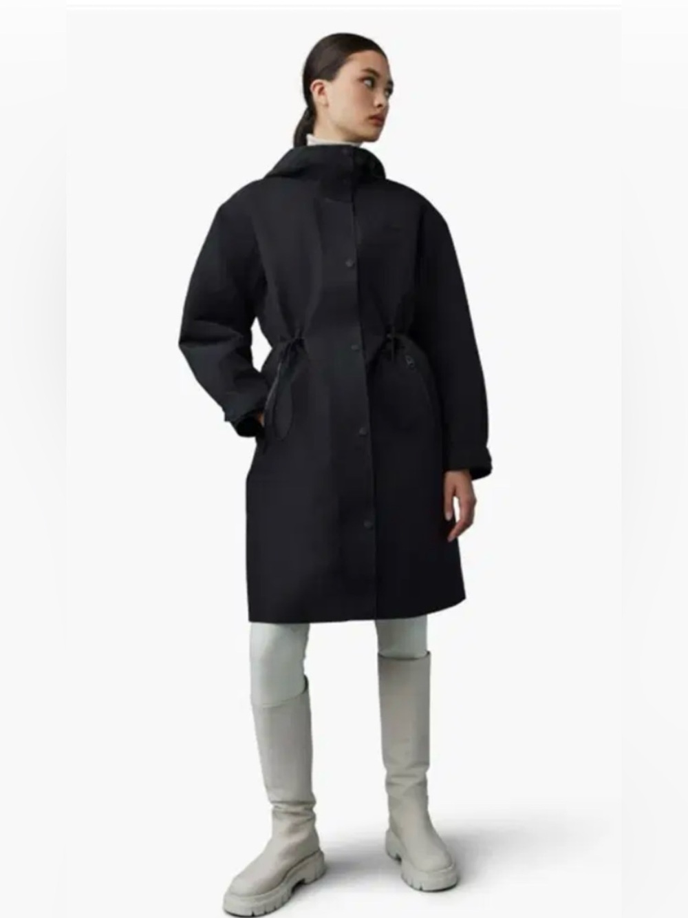 Mackage breer city long 2 in 1 rain parka with reversible liner
